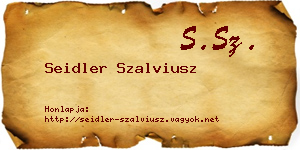 Seidler Szalviusz névjegykártya